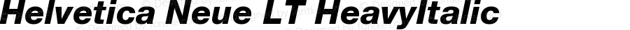 Helvetica LT 86 Heavy Italic