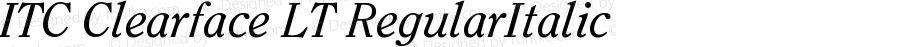 ITC Clearface LT RegularItalic