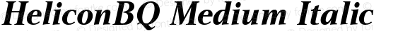HeliconBQ Medium Italic