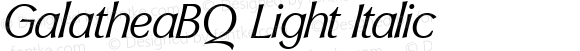 GalatheaBQ Light Italic