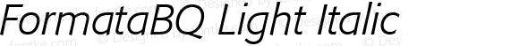 FormataBQ Light Italic