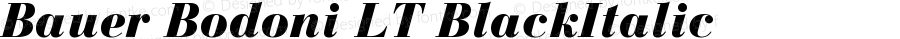 Bauer Bodoni Black Italic