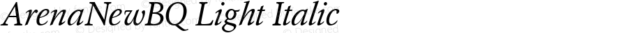 ArenaNewBQ Light Italic