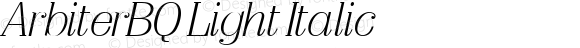 ArbiterBQ Light Italic