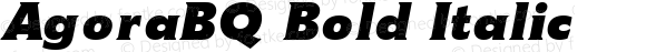 AgoraBQ Bold Italic