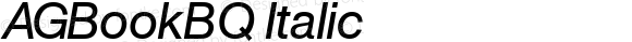 AGBookBQ Regular Italic