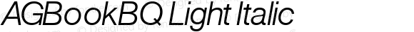 AGBookBQ Light Italic