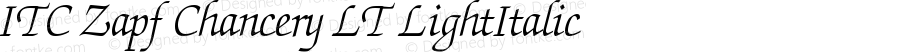 ITC Zapf Chancery LT Light Italic