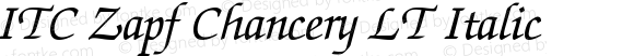 ITC Zapf Chancery LT Italic