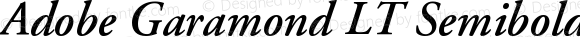 Adobe Garamond LT Semibold Italic