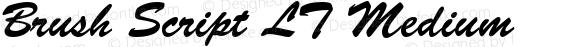 Brush Script LT Medium Version 006.000