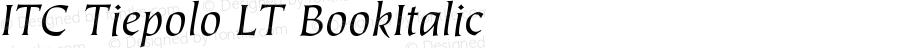 ITC Tiepolo LT Book Italic