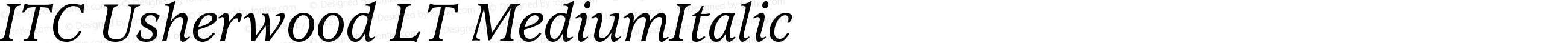 ITC Usherwood LT MediumItalic