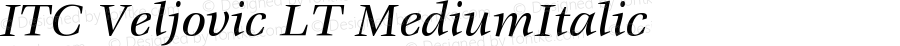 ITC Veljovic LT Medium Italic