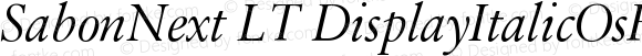 SabonNext LT Display Italic Old Style Figures