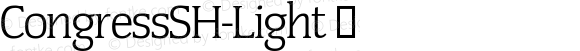 CongressSH-Light ☞ Version 3.01 2014; ttfautohint (v0.96) -l 8 -r 50 -G 200 -x 14 -w 