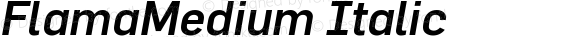 FlamaMedium Italic