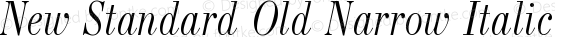 New Standard Old Narrow Italic