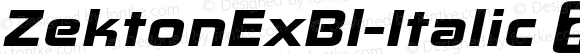 ZektonExBl-Italic ☞ Version 5.000;com.myfonts.easy.typodermic.zekton.ext-black-ital.wfkit2.version.4uoW