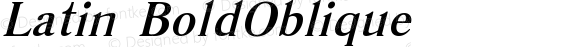 Latin Bold Oblique