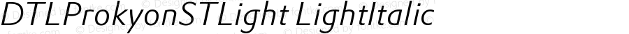 DTL Prokyon ST Light Italic