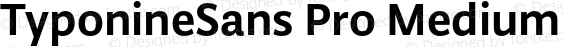 TyponineSans Pro Medium