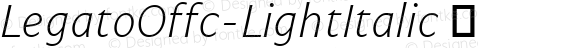 LegatoOffc-LightItalic ☞ Version 7.504; 2012; Build 1020;com.myfonts.easy.fontfont.ff-legato.offc-light-italic.wfkit2.version.3Zho