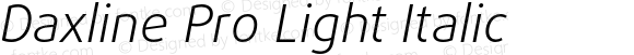 Daxline Pro Light Italic