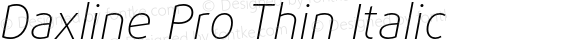 Daxline Pro Thin Italic