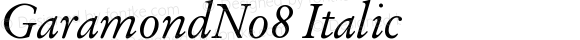 GaramondNo8 Italic