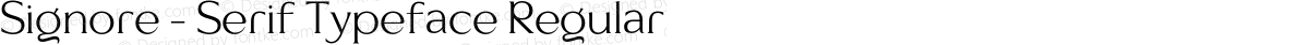 Signore - Serif Typeface Regular
