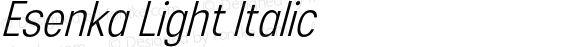 Esenka Light Italic