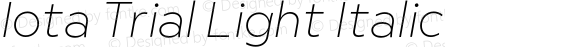 Iota Trial Light Italic