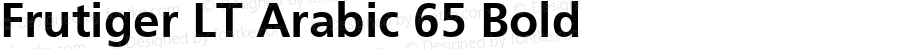 Frutiger LT Arabic 65 Bold