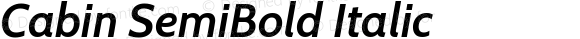 Cabin SemiBold Italic