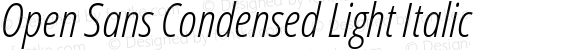Open Sans Condensed Light Italic