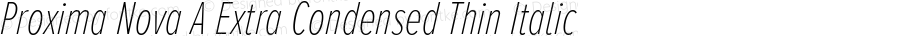 Proxima Nova A Extra Condensed Thin Italic