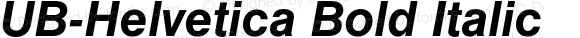 UB-Helvetica Bold Italic