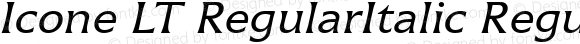 Icone LT RegularItalic Regular Version 1.0