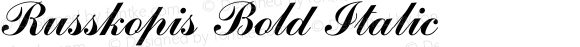 Russkopis Bold Italic