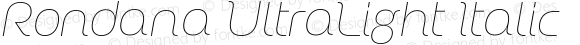Rondana UltraLight Italic