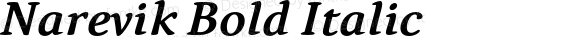 Narevik Bold Italic