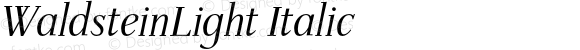 WaldsteinLight Italic