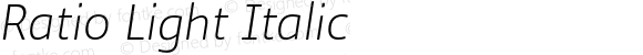 Ratio-LightItalic