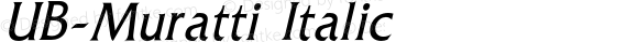 UB-Muratti Condensed Regular Italic