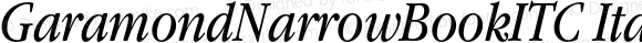 GaramondNarrowBookITC Italic