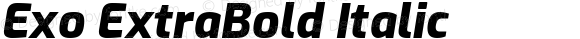 Exo ExtraBold Italic