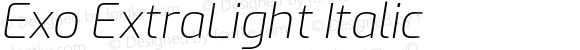 Exo ExtraLight Italic