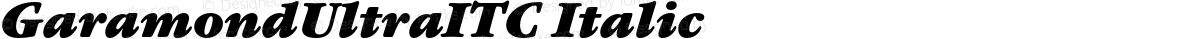 GaramondUltraITC Italic