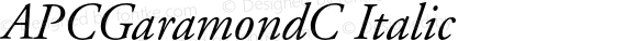 APCGaramondC Italic